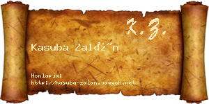Kasuba Zalán névjegykártya